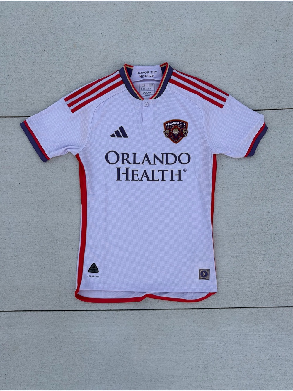 Adidas Orlando City White Home Soccer Jersey - Orlando Health